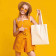 TOTE BAG COTON PERSONNALISABLE AVEC SOUFFLET 'LARGO'