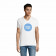TEE SHIRT BLANC HOMME PUBLICITAIRE COL V 'IMPERIAL V'