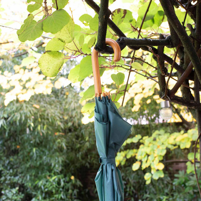 PARAPLUIE PUBLICITAIRE AUTOMATIQUE CANNE BOIS 'DUNDEE'