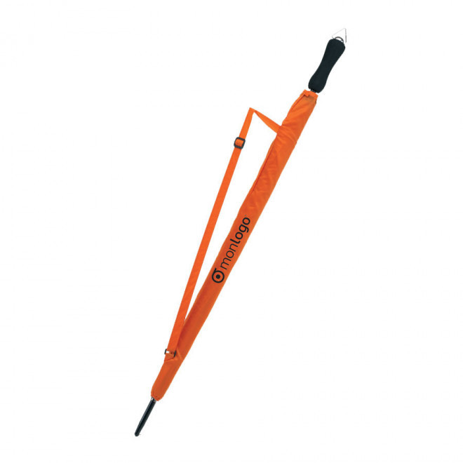 PARAPLUIE PERSONNALISÉ MANCHE DROIT AVEC BANDOULIERE 'GOLFY'