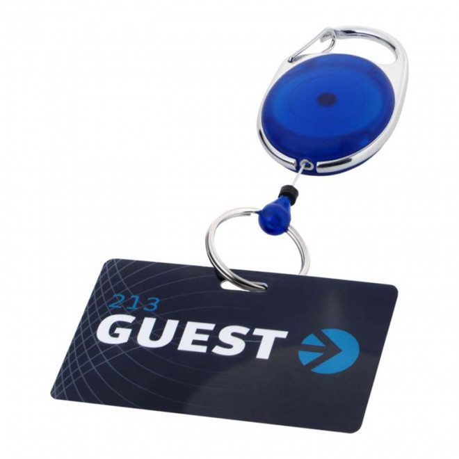 PORTE BADGE PUBLICITAIRE CORDON DEROULANT 'PLAGNA'