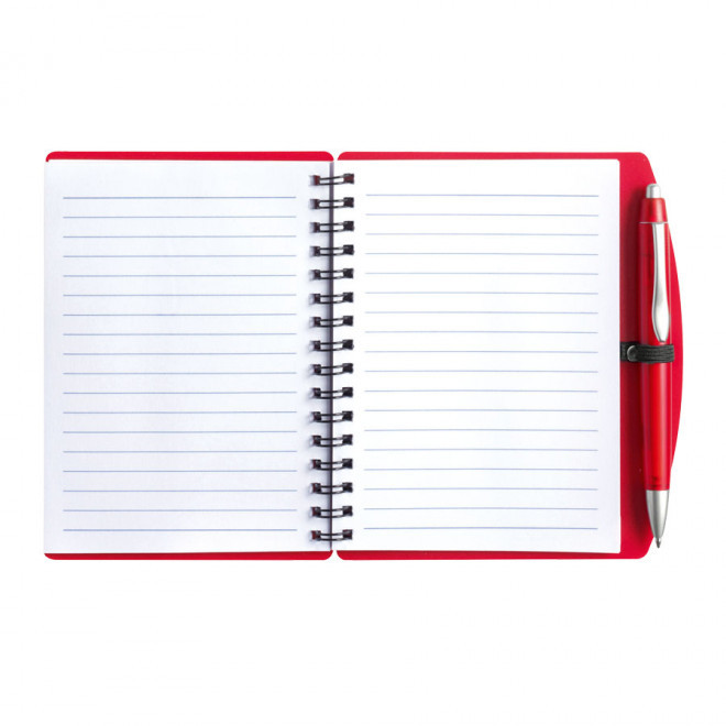 CARNET À SPIRALE PERSONNALISÉ A6 AVEC STYLO 'TURINO'