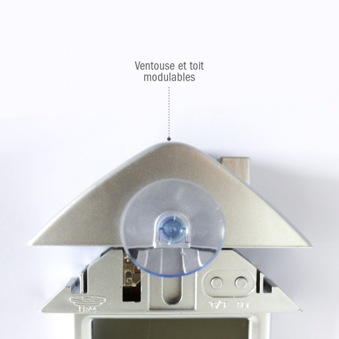 THERMOMETRE AVEC VENTOUSE REVERSIBLE 'THERMOHOUSE'