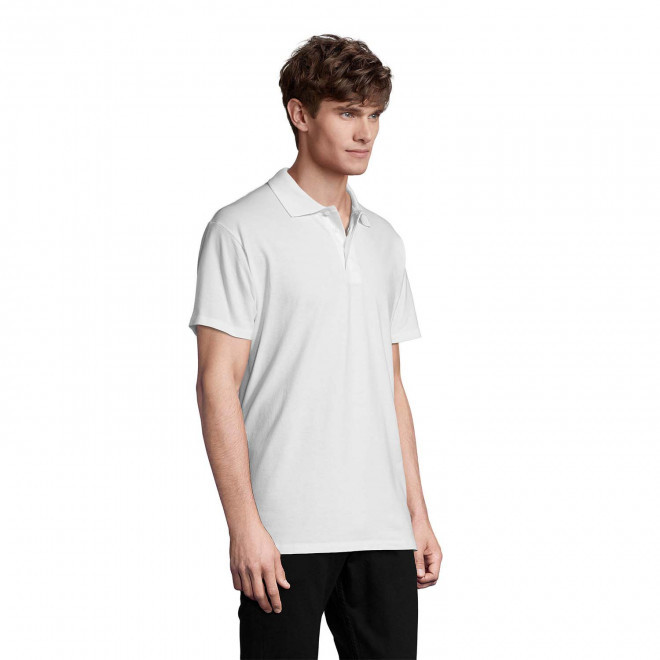POLO PERSONNALISÉ HOMME 'SPRING' BLANC 210 GR/M²