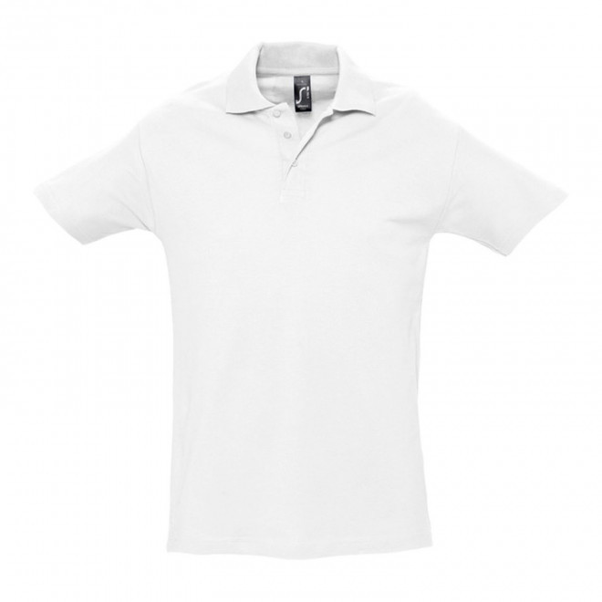 POLO PERSONNALISÉ HOMME 'SPRING' BLANC 210 GR/M²
