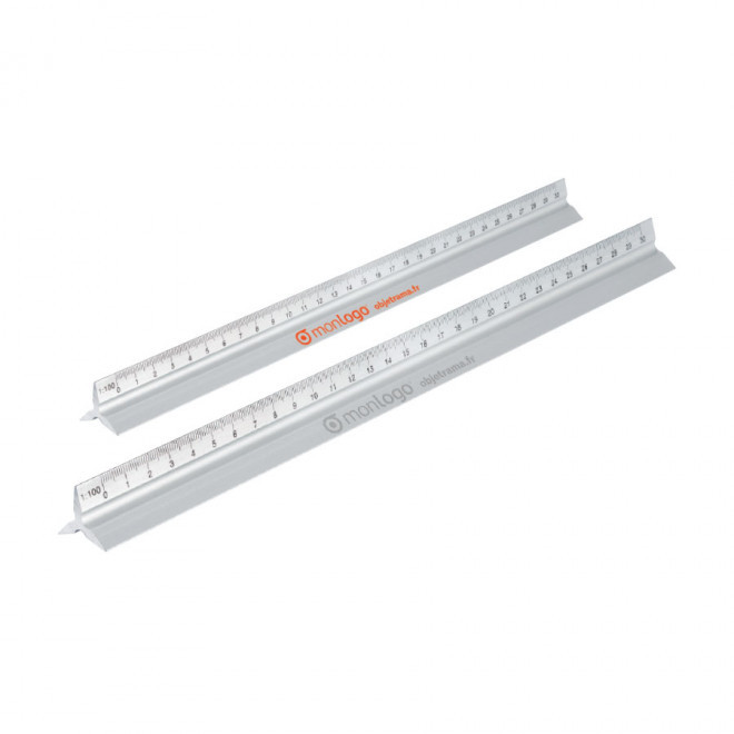 REGLE TRIANGULAIRE PUBLICITAIRE EN ALUMINIUM 'CUTCH'