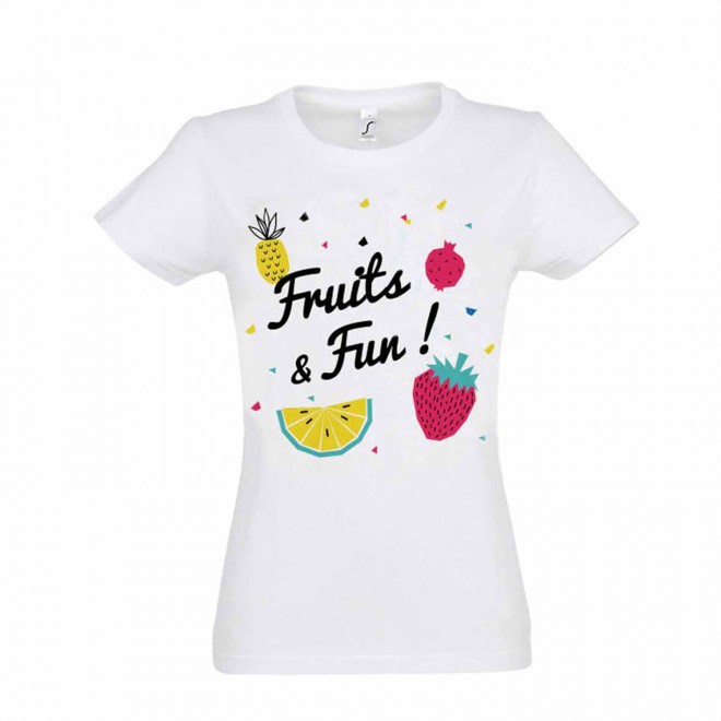 TEE SHIRT BLANC FEMME 'IMPERIAL' 190 GR/M²