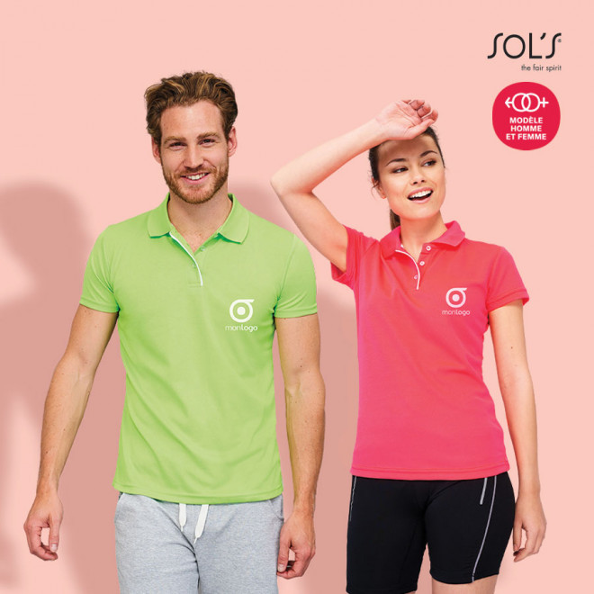 POLO PUBLICITAIRE RESPIRANT FEMME 'PERFORMER' 180 GR/M²