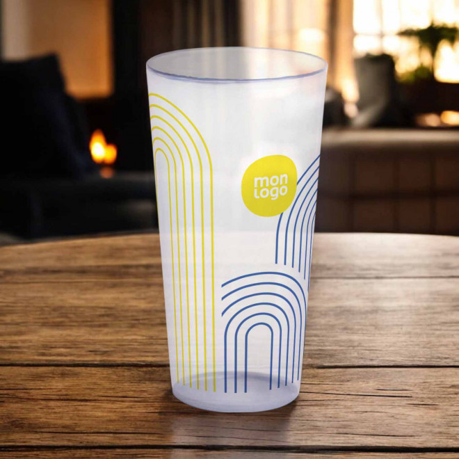 GOBELET PERSONNALISÉ RÉUTILISABLE  QUADRI 60 CL 'CUP'