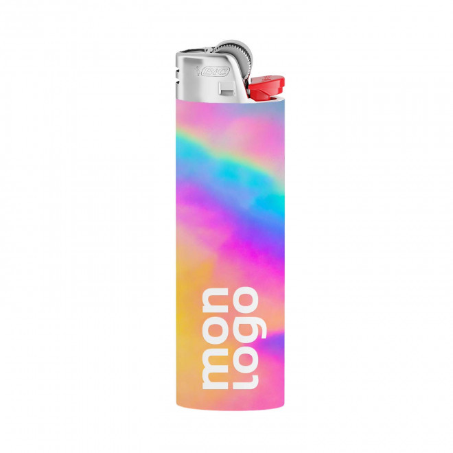 BRIQUET BIC HOLOGRAPHIQUE PERSONNALISABLE 'FIREFLAMME'