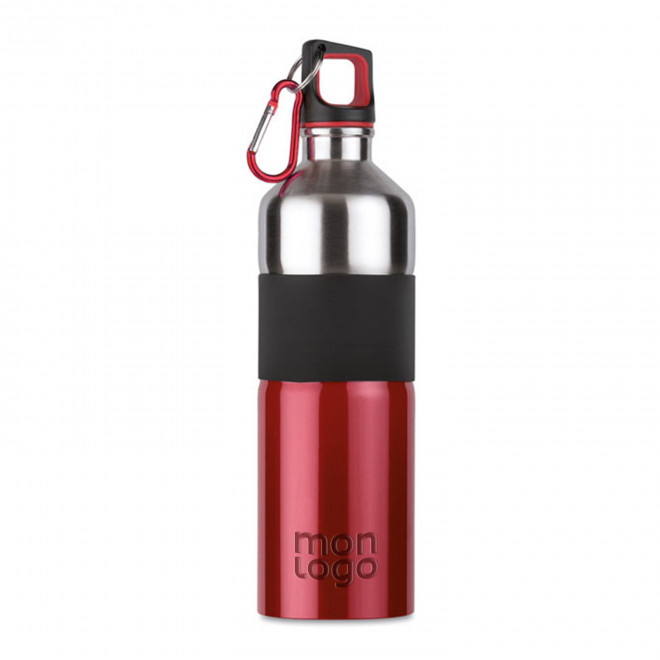 GOURDE ACIER PERSONNALISABLE AVEC GRIP 750 ML 'MOOVO'
