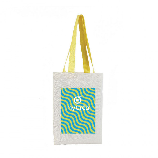 TOTE BAG PUBLICITAIRE COTON ANSES LONGUES 'MINI AURIANA' 130 GR/M²