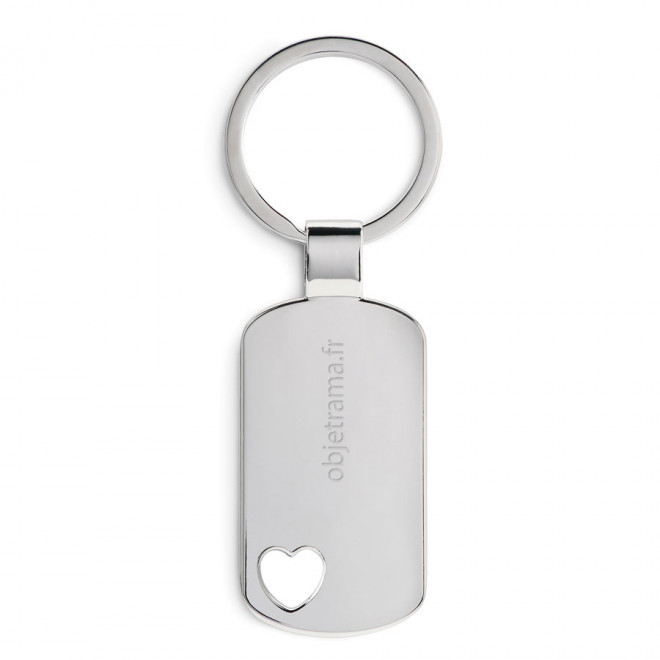 PORTE CLÉS PERSONNALISÉ EN MÉTAL AVEC COEUR 'CORAZ'