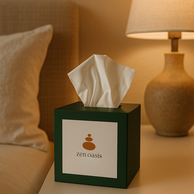 BOITE DE MOUCHOIRS PUBLICITAIRE 'TCHOUMA'