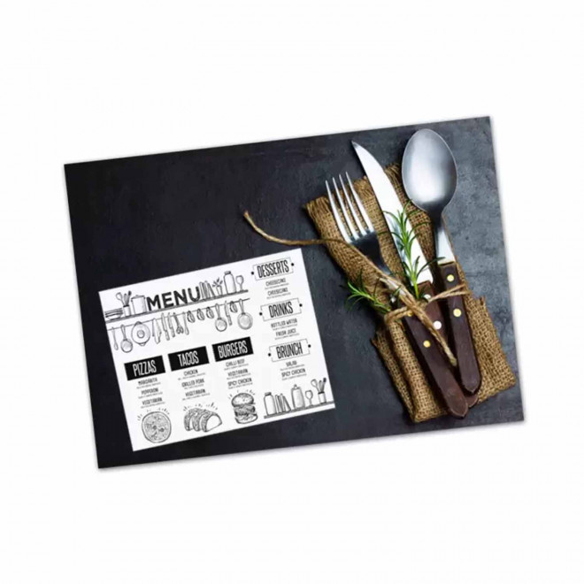 SET DE TABLE PUBLICITAIRE PLASTIFIÉ 'TERMOLI'