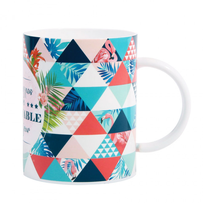 MUG PUBLICITAIRE EN PLASTIQUE 'CUP MUG 35' QUADRICHROMIE IML