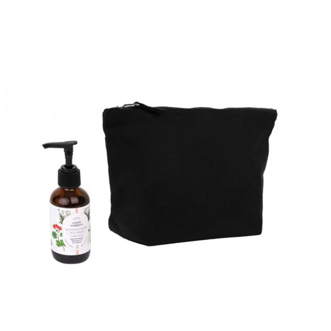 TROUSSE DE TOILETTE PERSONNALISABLE NOIRE 'VALENTINE'