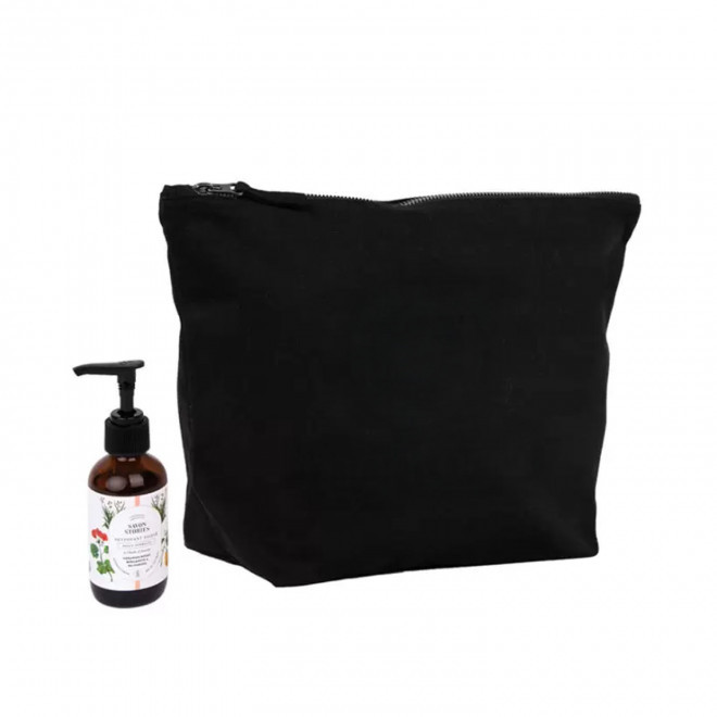 TROUSSE DE TOILETTE PERSONNALISABLE NOIRE 'VALENTINE'