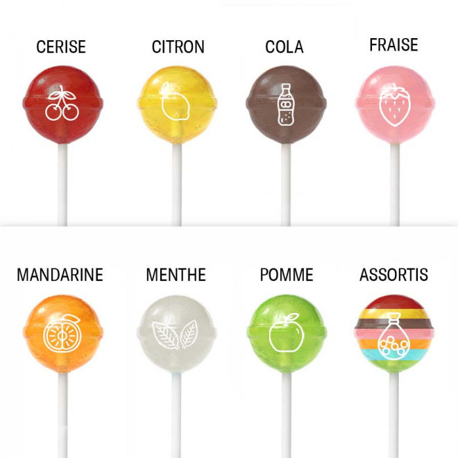 LOT DE 100 SUCETTES BOULES PUBLICITAIRES 'CHIPY'