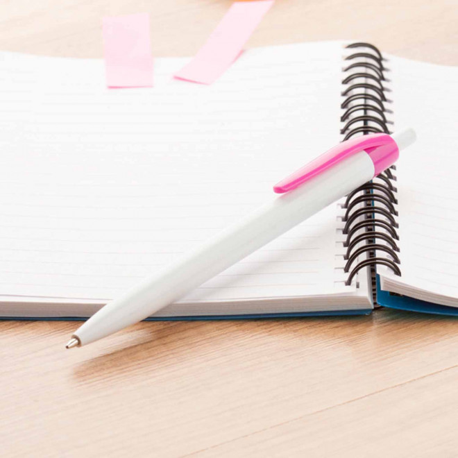 STYLO À BILLE PUBLICITAIRE 'FIGUEIRA' CORPS BLANC