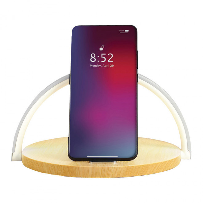 LAMPE AVEC CHARGEUR INDUCTION 10W PERSONNALISÉ LIVOO® 'SUGA'