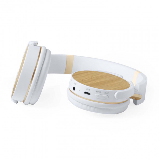 CASQUE BLUETOOTH® PERSONNALISABLE EN ABS ET BAMBOU 'SIRKA'