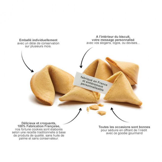 BOÎTE DE 2 FORTUNE COOKIES PERSONNALISÉS 'CITA'