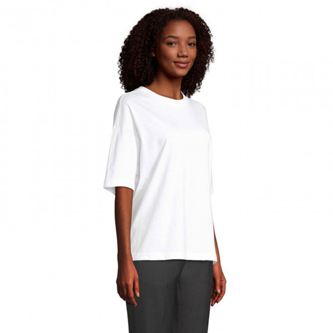 TEE SHIRTPERSONNALISABLE OVERSIZE BLANC FEMME 'BOXY'