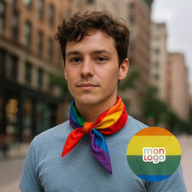 BANDANA PERSONNALISABLE 'RODEO RAINBOW'