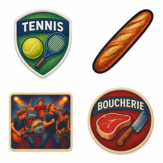 ECUSSON SUBLIME VELCRO PERSONNALISABLE 'CRAT' 5X5CM