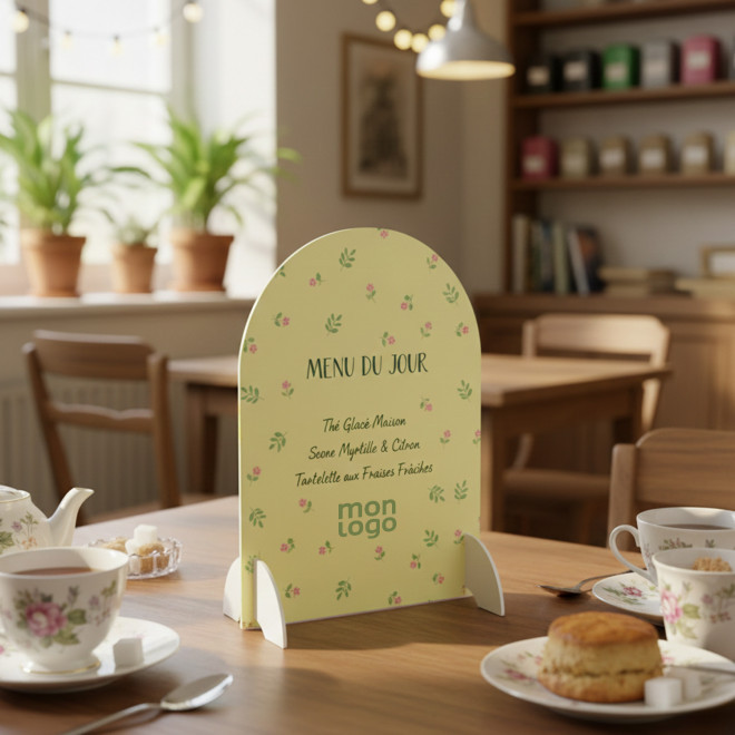 CHEVALET RIGIDE PERSONNALISABLE 'INFO ROND'