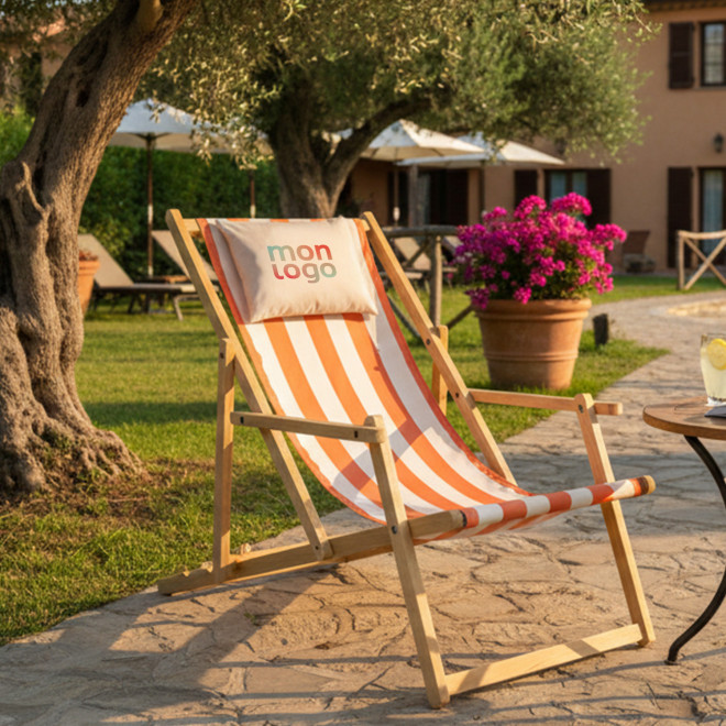 CHILIENNE AVEC ACCOUDOIRS PERSONNALISABLE 'MAPICA COUSSIN'