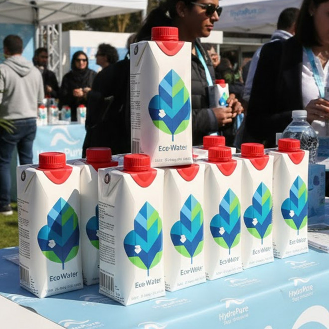 BOUTEILLE EAU EN CARTON 330ML PERSONNALISABLE 'HYDRATON'