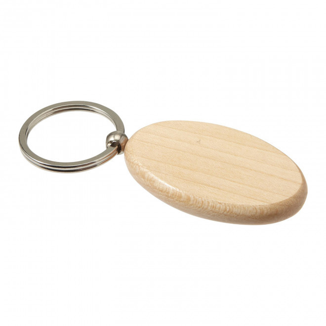 PORTE CLES EN BOIS PERSONNALISABLE 'WOODIE OVALE'