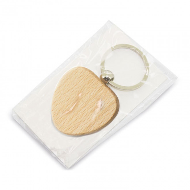 PORTE CLES EN BOIS PERSONNALISABLE 'WOODIE COEUR'