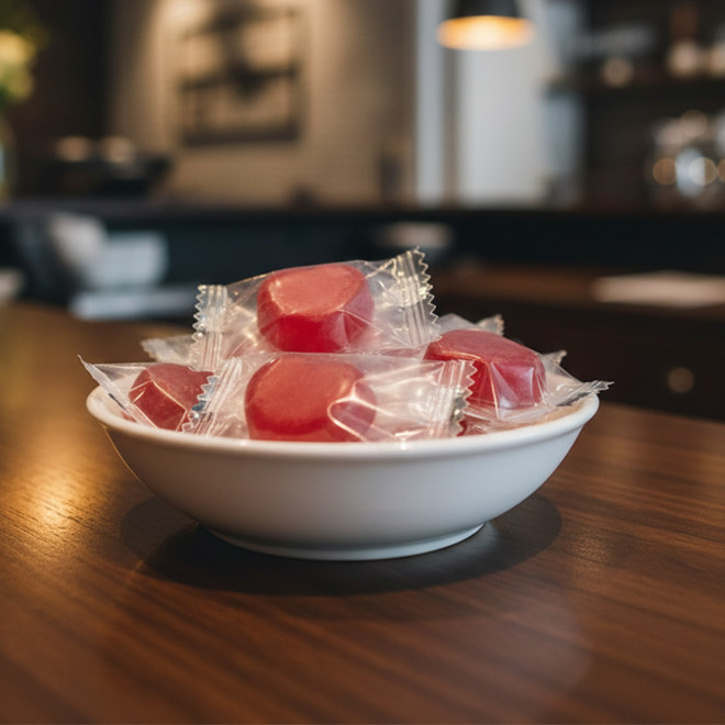 SACHETS DE BBONBON EN FORME DE COEUR PERSONNALISABLES 'CANDYA'