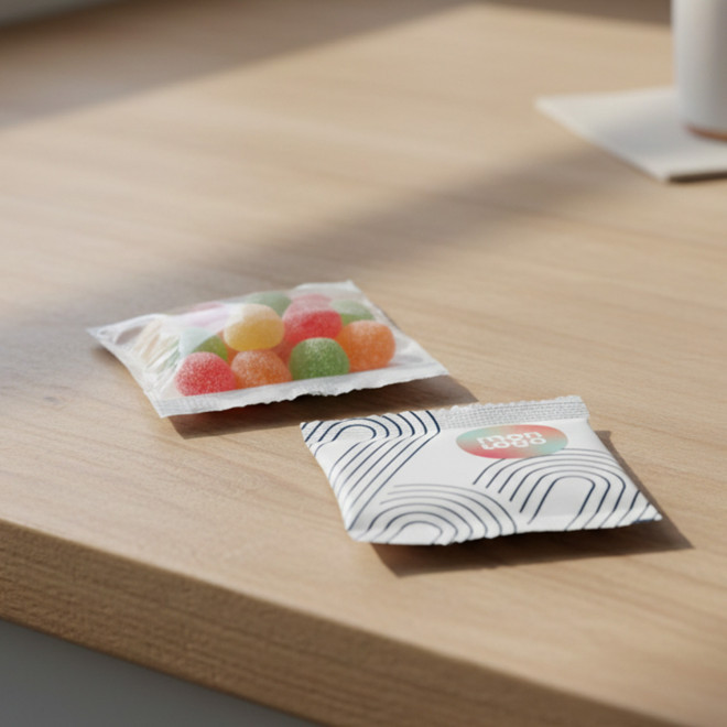 SACHET DE 10G BONBONS ACIDULES PERSONNALISABLE 'SWEETY'