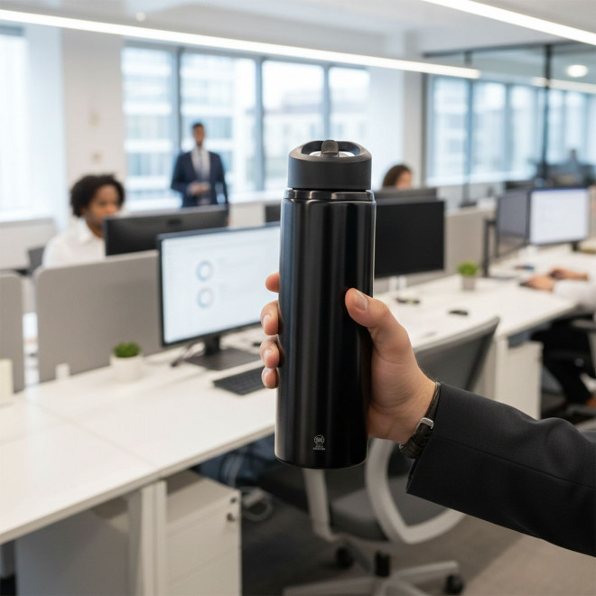 GOURDE EN ACIER RECYCLE 700ML PERSONNALISABLE 'ALBUA'