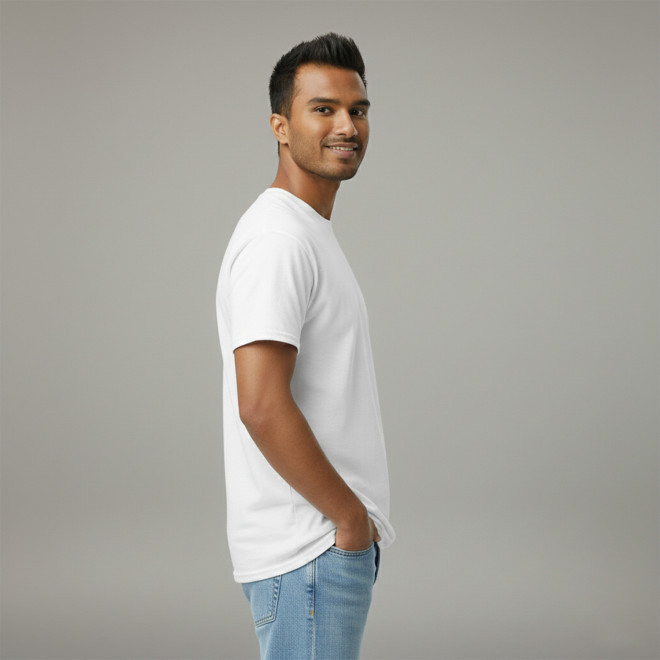 TEE SHIRT PERSONNALISABLE HOMME BLANC 'GILDA 180'