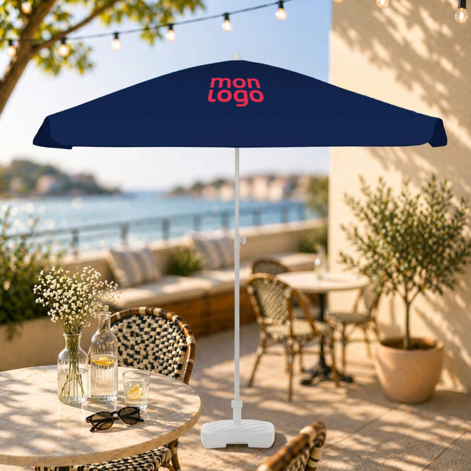 PARASOL CARRE PERSONNALISABLE 'BEACHCALOR VOLETS'