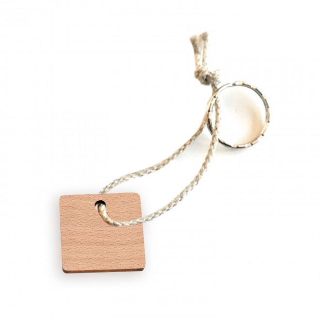 PORTE CLES ENGAGE EN BOIS PERSONNALISE 'SESAME LIEN'