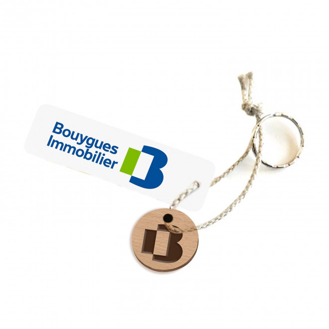 PORTE CLES ENGAGE EN BOIS PERSONNALISABLE 'SESAME'