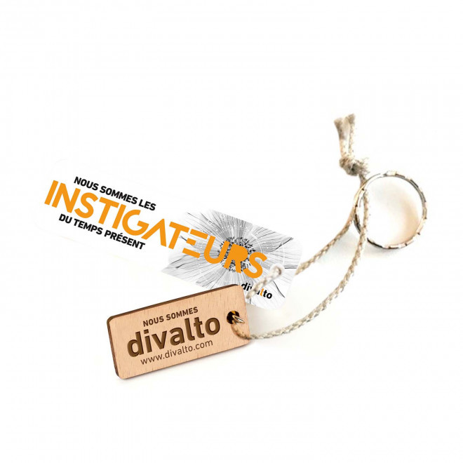 PORTE CLES ENGAGE EN BOIS PERSONNALISABLE 'SESAME'