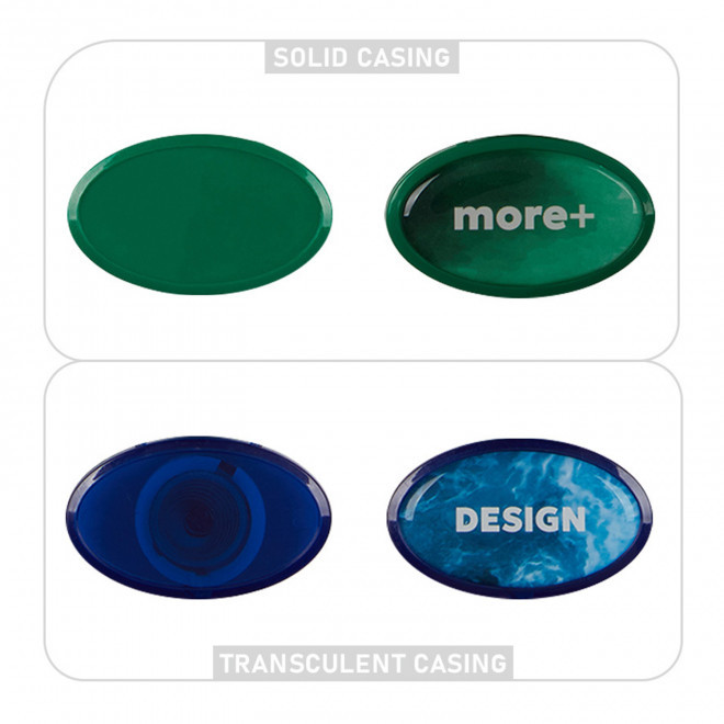 PORTE BADGE DEROULEUR PERSONNALISE 'DISTUBI OVALE'