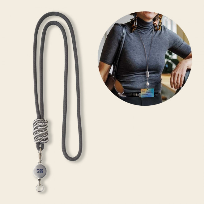LANYARD CORDON DEROULEUR PERSONNALISE 'HALSA BICOUL'