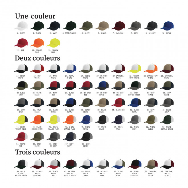 CASQUETTE SUR MESURE ATLANTIS 5P PERSONNALISEE '1002'