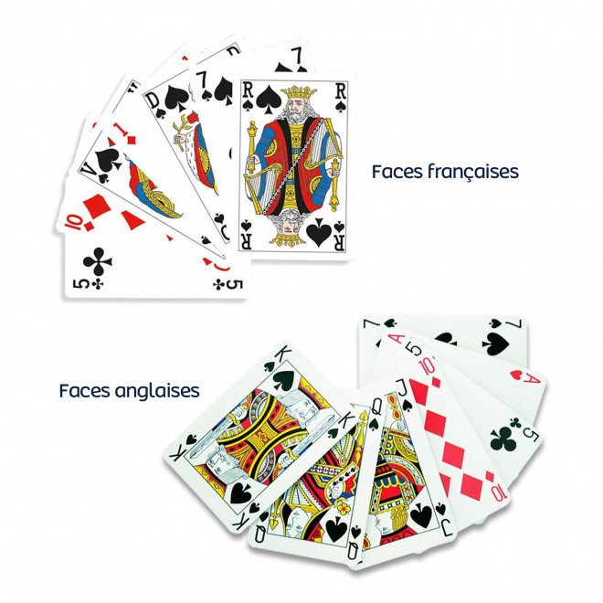 JEU DE BRIDGE 54 CARTES AVEC ETUI PERSONNALISABLE 'NIKKA' 