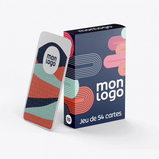 JEU DE BRIDGE 54 CARTES AVEC ETUI PERSONNALISABLE 'NIKKA' 