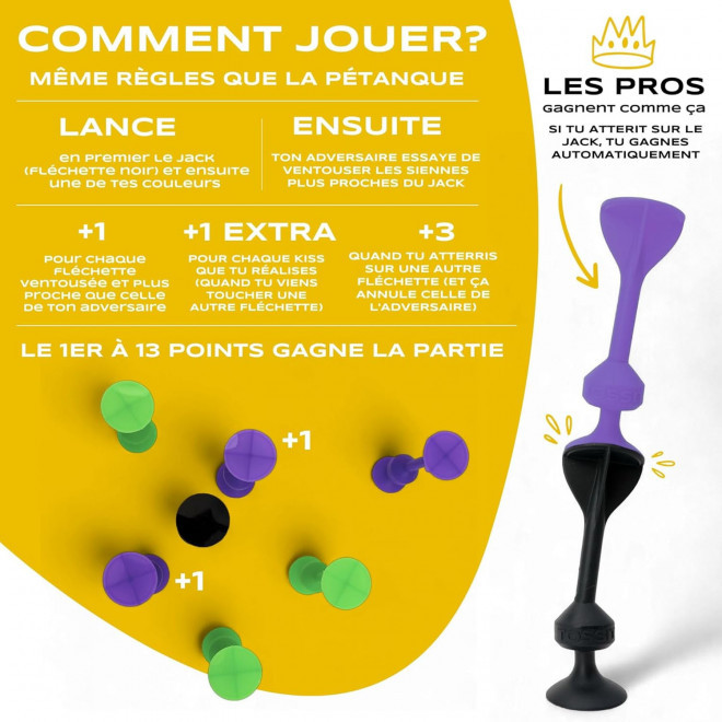 JEU 7 FLECHETTES VENTOUSES
