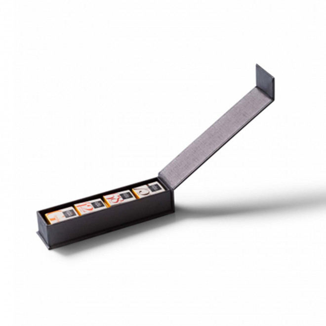 COFFRET PUBLICITAIRE DE 16 CARRÉS DE CHOCOLAT ASSORTIS LPCC® 5G 'ELEGANCE'